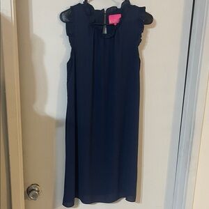 Lilly Pulitzer Navy Ruffle Sleeve Dress